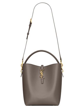 Saint Laurent Womens The 37 Bag Grey Calf Skin Shoulder