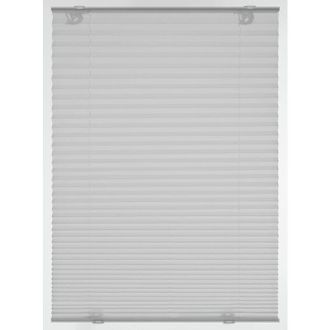 Gardinia Plissettata Solo con Ventose, Tenda Pieghevole Opaca, Parti per Il Montaggio Incluse, 2 Binari in Alluminio, Grigio, 80 x 130 cm (LxH) - Gardinia