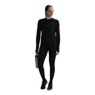 Nike Nike Swift Dri-FIT UV Long-Sleeve Running Top - Dames - Sport - Zwart - Maat: L Spandex