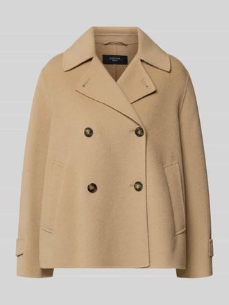 Max Mara Loose Fit Wollmantel aus Schurwoll-Mix Modell FANTINO in Camel, Gr&ouml;&szlig;e 34