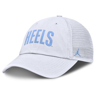 Nike Jordan Mens North Carolina Primetime Campus Club Jordan Brand College Trucker Adjustable Hat in White | JC3311QRNCN-H98