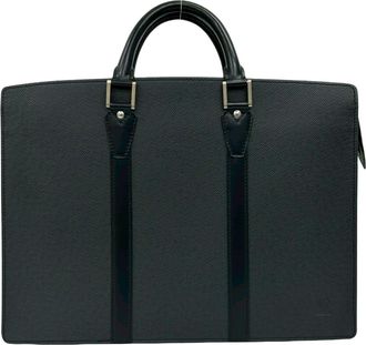 Louis Vuitton Black Leather Briefcase (Pre-Owned)