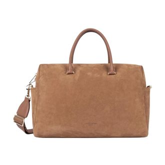 Lancaster Su&egrave;de Cube Tote - Dames - Tassen - Bruin - Maat: ONE Size Su&egrave;de