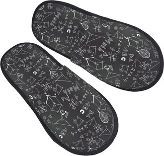 Generic School Hand Drawn Drawings Men Women House Slippers Slip On Slippers Breathable Sliders For Bedroom Winter Indoor M
