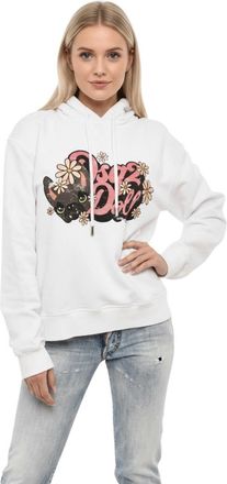 Dsquared2 White Graphic Hood Sweatshirt
