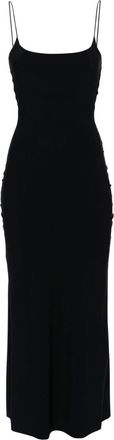 Maison Margiela numbers-motif maxi dress - women - Spandex/Elastane/Polyamide - L - Black