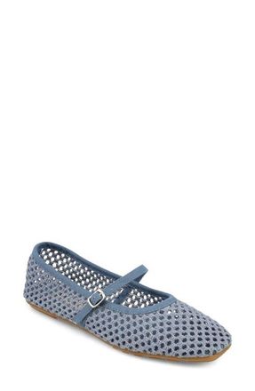 Mia Kora Mary Jane Flat in Denim Wove at Nordstrom, Size 9.5
