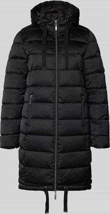 Monari Steppmantel mit Kapuze in Black, Größe 34