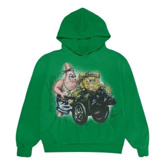Travis Scott Cactus Jack by Travis Scott x Spongebob Fancy Life Hoodie Green 01945-10004CJBTSX-GREE