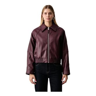 Guess Audrine Jas - Dames - Jassen - Rood - Maat: S Leer