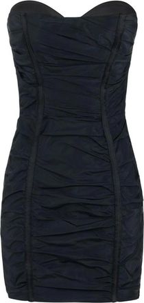 Elisabetta Franchi Mini jurk van taffeta voile stof - Dames - Feestkleedjes - Zwart - M - Satijn - Kleedjes