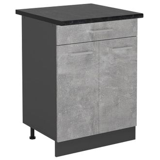 Vicco Mueble Bajo De Cocina R-line, Hormig&oacute;n, 60 Cm, Et Antracita