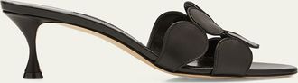 Manolo Blahnik Haribalmu Leather Slide Sandals