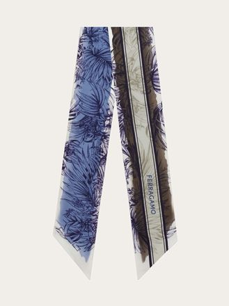 Ferragamo Women Gravure print silk mini bandeau Blue