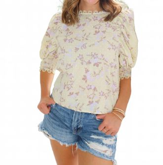 Olivaceous Marigold Top In Beige