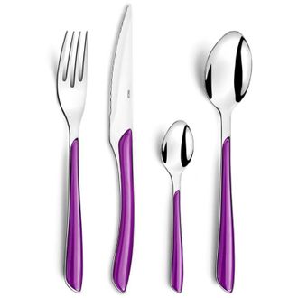 Amefa Eclat - Servizio di posate da 24 pezzi, viola