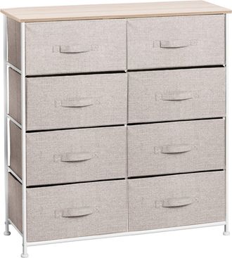 mDesign Large Storage Dresser Furniture, 8 Removable Fabric Drawers, Linen/Tan at Nordstrom
