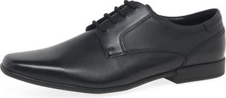 Clarks Sidton Lace Leather Shoes in Black Standard Fit Size 6.5