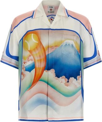 Casablanca Overhemden, Heren, Veelkleurig, S, Droomprint Camp Kraag Shirt