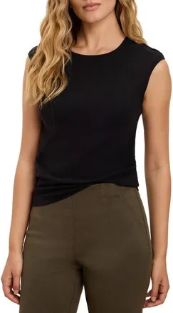 Nic+Zoe Perfect Ribbed Tank in Black Onyx at Nordstrom, Size Xx-Large