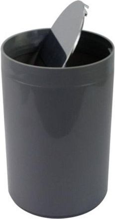 Trade Shop Trade Shop - Pattumiera Cestino Secchio Rifiuti Grigio Arredo Bagno Coperchio Basculante 79897