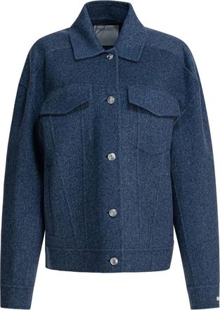 Sportmax Celso Jacket - Dames - Zomerjassen - Blauw - XS - Wol - Jassen