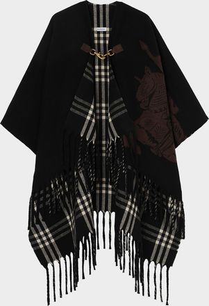 Burberry Fil Coupe EKD Wool Cape