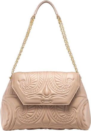 Okhtein Beige Lotus Shoulder Bag