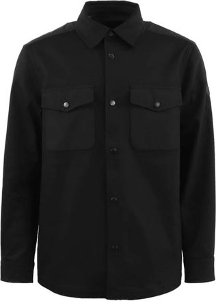 AlphaTauri Light Jackets, male, Black, S, Black Overshirt for Men