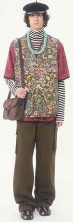 Valentino Pantalone Cargo Valentino In Gabardina Di Cotone Uomo VERDE MILITARE 44