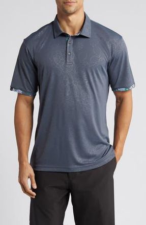 Swannies Lingmerth Floral Golf Polo in Graphite at Nordstrom Rack, Size Xx-Large