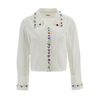 Bode Blusa con Botones - Blouses & Shirts - Mujer - Blanco - M