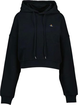 Vivienne Westwood Hoodies, female, Black, M, Cropped Box Hoodie