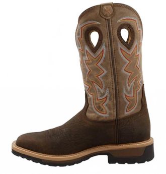 Twisted X Boots Mens Work-Lite Work Western Boot In Taupe/bomber