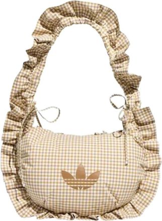 adidas (WMNS) adidas Plaid Ruffle Bag Beige KX6986