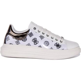 Guess Sneakers, female, White, 5 UK, White Silver Low Top Trainers