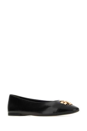 Tory Burch Womens Charlie Ballet Flat Black Leather