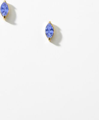 Simons Womens Birthstone oval earrings