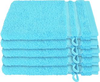 Schiesser Waschhandschuh »Milano im 5er Set« mit Webbordüre