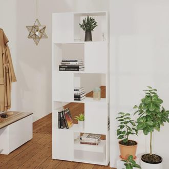 vidaXL Vidaxl - Librer&iacute;a Separador Madera Contrachapada Blanco 60x24x155 Cm