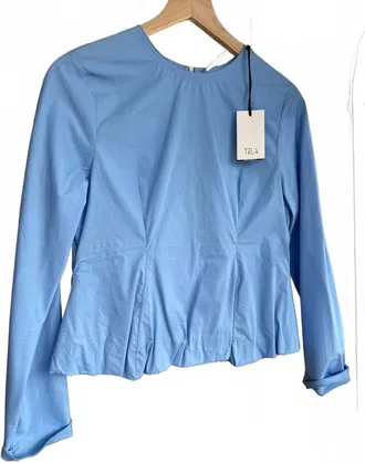 Tela Womens Olga Shirt In Light Blue