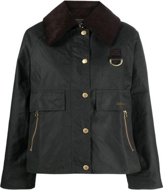 Barbour Green Catton Logo Jacket
