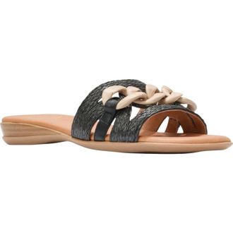 Andr&eacute; Assous Neela Slide Sandal in Black at Nordstrom, Size 11