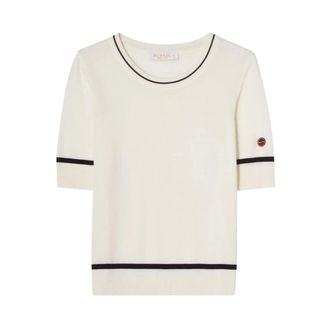 Busnel Karla Contrast Top - Knitwear - Mujer - Beige - M