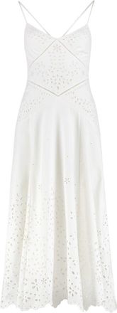 Self Portrait Sweetheart Neck Sleeveless Midi Dress