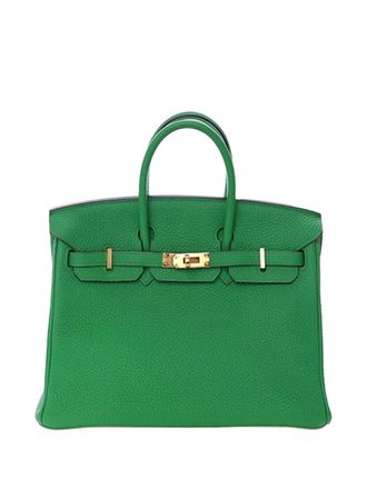 Herm&egrave;s 2014 Togo Birkin Retourne 25 handbag - Verde