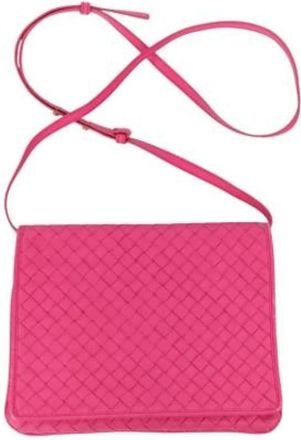 Bottega Veneta Pre-owned Cross Body Bags, female, Pink, Size: ONE SIZE Pre-owned Vintage Intrecciato Shoulder Bag