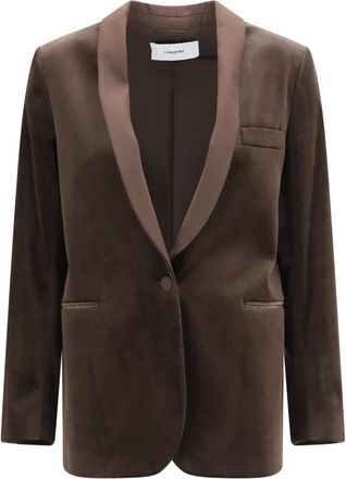 Lardini Blazer de Terciopelo - Jackets - Hombre - Marr&oacute;n - S