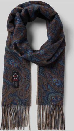 Ascot Schal mit Label-Detail in Marine, Größe 1