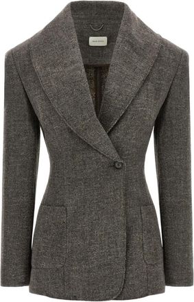 Magda Butrym Blazer 04 - Dames - Blazers - Grijs - S - Wol - Jassen